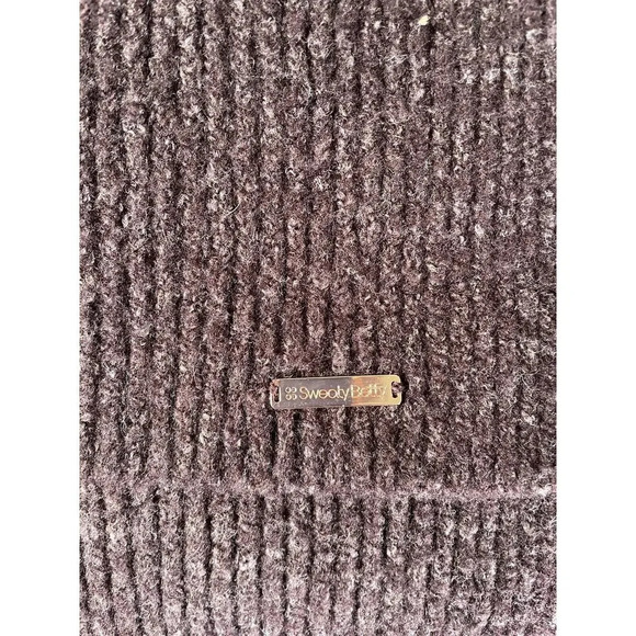 Sweaty Betty Shakti Wool Blend Cowl Neck Sweater Dark‎ Plum Purple Oversized XS - Picture 4 of 6